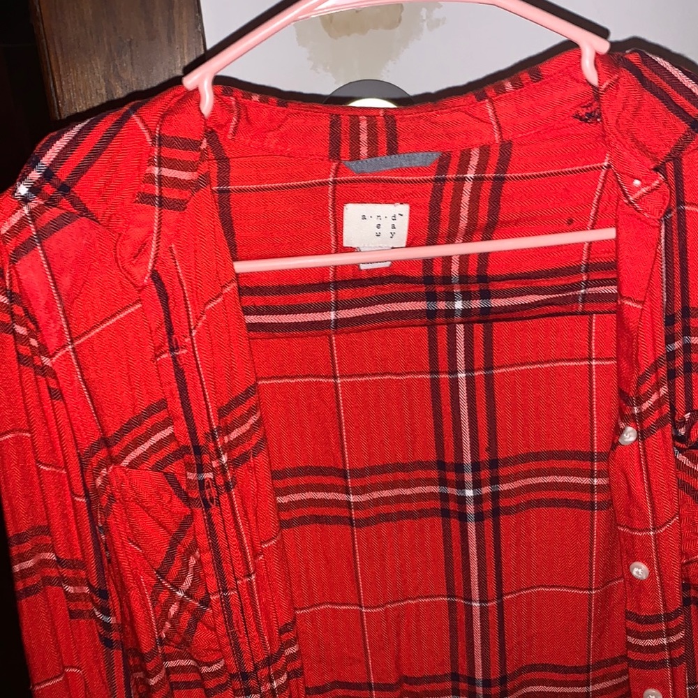 Button up plaid shirt